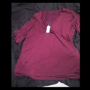 Merlot Lace back top